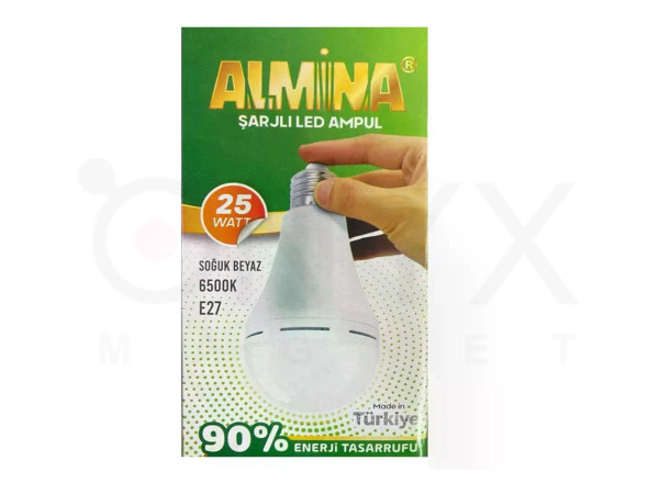 Світлодіодна лампа з акумулятором ALMINA DL-1025, 25W  