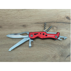 Туристичний ніж-мультитул Traveler MS-001 red  з чохлом