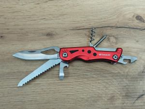 Туристичний ніж-мультитул Traveler MS-001 red  з чохлом