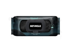 Чорні вологі серветки Naturelle Black 72 шт