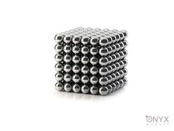Антистресс іграшка магніт NeoCube — конструктор 216 шт Никель