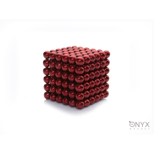 Антистресс іграшка магніт NeoCube — конструктор 216 шт бордовий