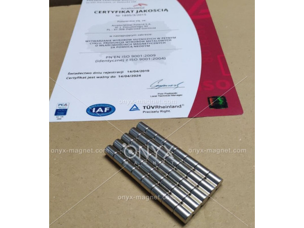 Неодимовий магніт пруток (циліндр) 10х12мм