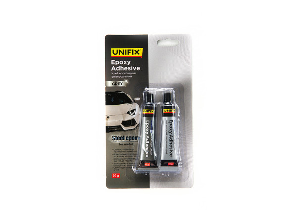 Клей для металла и магнитов эпоксидный двухкомпонентный  Unifix, 20г (два тюбики по 10 г)