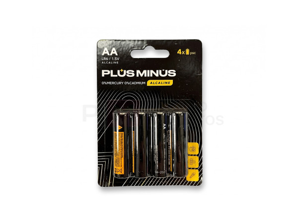 Лужні батарейки AA (пальчикові) Plus Minus LR6 (ціна за шт)