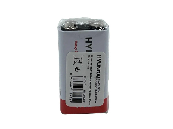 Батарейка Крона 6F22 Hyundai (9 В)
