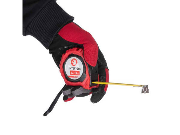 Рулетка з металевим полотном, з фіксатором, 5 м, 19 мм, "Магніт" INTERTOOL MT-0505