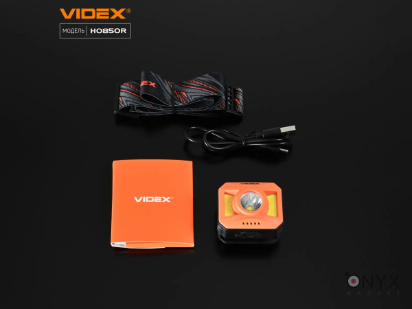 Налобний світлодіодний ліхтарик VIDEX VLF-H085-OR 400Lm 5000K