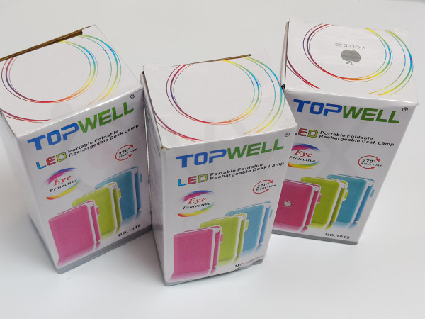 Настільна діодна лампа 24 діода Topwell Optimus 1019 pink, blue, green (Трансформер)