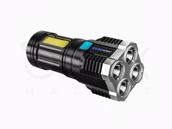 Портативний світлодіодний ліхтар високої потужності 4 LED + бокове COB світло з USB (ZG-12 / LS03)